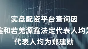 实盘配资平台查询　　因茫崖源鑫和若羌源鑫法定代表人均为郑建勋